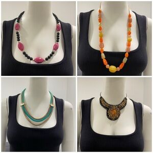 🎄Four Costume and Statement Jewellery Necklaces